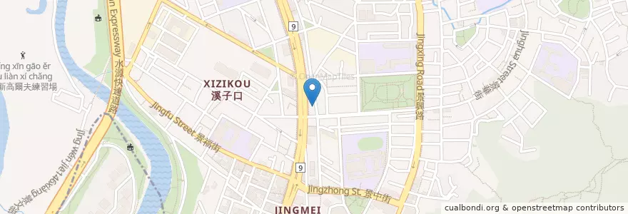 Mapa de ubicacion de 南京豆漿燒餅 en تايوان, تايبيه الجديدة, تايبيه, 文山區.