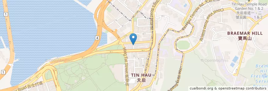 Mapa de ubicacion de Kwan Yu Roasted Meat en 중국, 광둥성, 홍콩, 홍콩섬, 신제, 灣仔區 Wan Chai District.