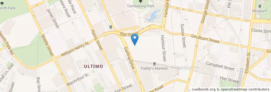 Mapa de ubicacion de Matcha Ya en オーストラリア, ニューサウスウェールズ, Council Of The City Of Sydney, Sydney.