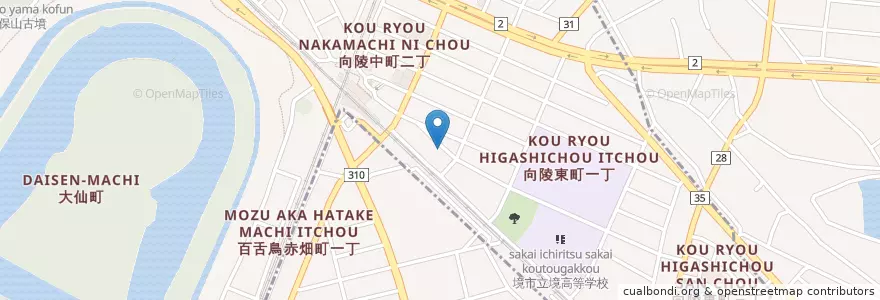 Mapa de ubicacion de はしり亭 en Japan, 大阪府, 堺市, 堺区, 北区.