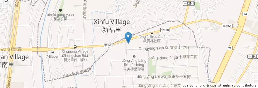 Mapa de ubicacion de 打鐵豆花-太平店 en Taiwan, Taichung, 東區.