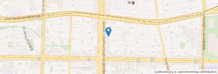 Mapa de ubicacion de 台灣航海王餐廳 en Taiwan, Neu-Taipeh, Taipeh, Da’An.