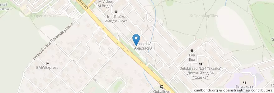 Mapa de ubicacion de Отделение связи №143404 en Rusland, Centraal Federaal District, Oblast Moskou, Городской Округ Красногорск.