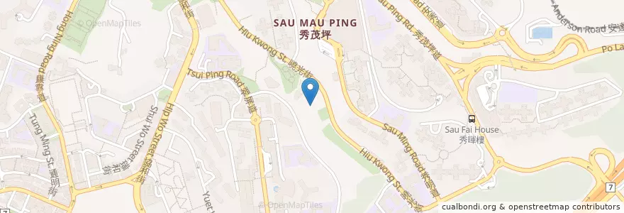 Mapa de ubicacion de 基督教香港信義會平安堂 en 中国, 广东省, 香港, 九龍, 新界, 觀塘區.