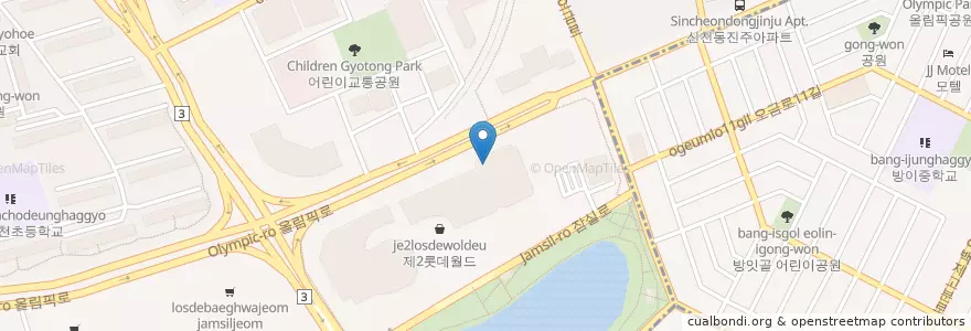 Mapa de ubicacion de Roy's en Korea Selatan, 서울, 송파구.