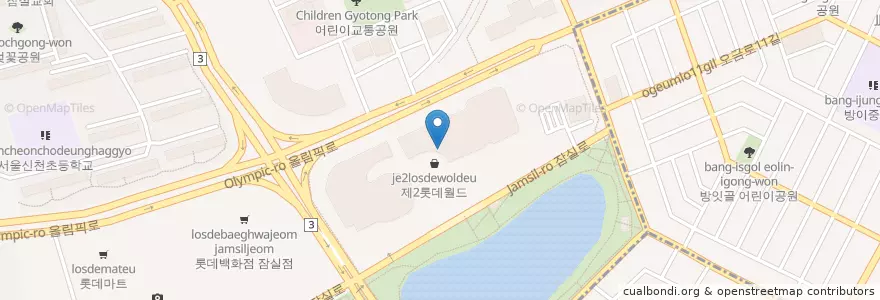 Mapa de ubicacion de FAUCHON en Korea Selatan, 서울, 송파구.