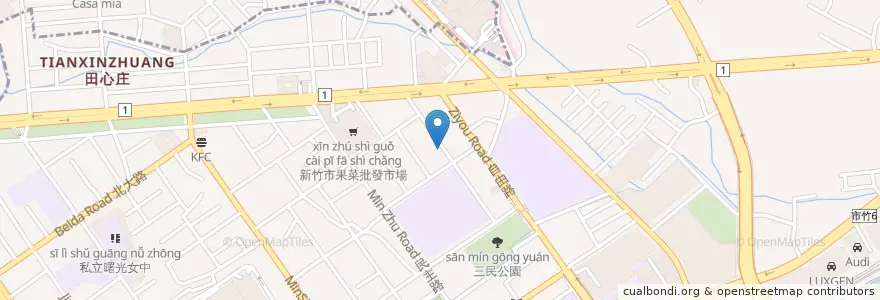 Mapa de ubicacion de 武少林 Aikido School en Taiwan, 臺灣省, Hsinchu, 東區.