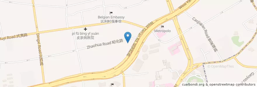 Mapa de ubicacion de 小肥羊 en Chine, Shanghai, District De Changning.