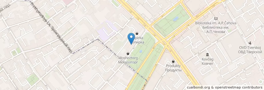 Mapa de ubicacion de Макдоналдс en Russie, District Fédéral Central, Moscou, Центральный Административный Округ, Тверской Район.