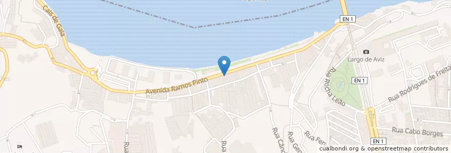 Mapa de ubicacion de Restaurante Beira Rio en Португалия, Северный, Área Metropolitana Do Porto, Porto, Vila Nova De Gaia, Santa Marinha E São Pedro Da Afurada.
