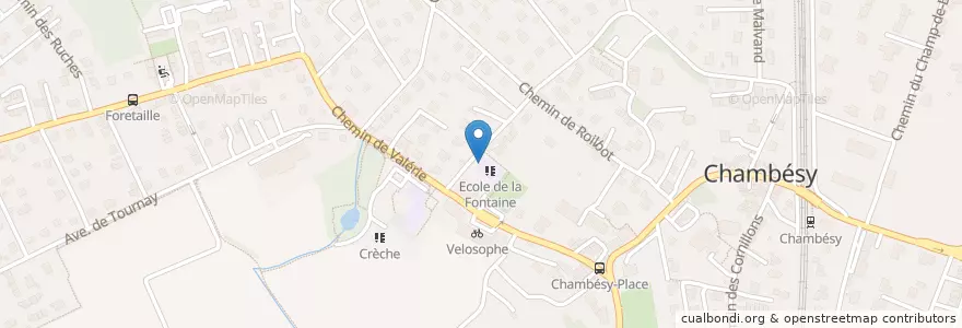 Mapa de ubicacion de Bibliothèque municipale de Pregny-Chambésy en Suiza, Ginebra, Ginebra, Pregny-Chambésy.