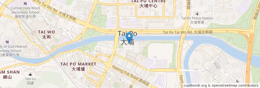 Mapa de ubicacion de 王少清家庭醫學中心 en China, Hong Kong, Provincia De Cantón, Nuevos Territorios, 大埔區 Tai Po District.