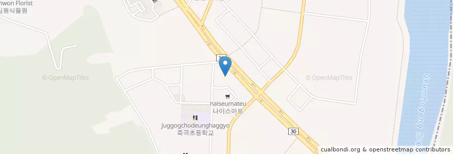 Mapa de ubicacion de 롯데리아 en Corée Du Sud, Daegu, 달성군, 다사읍.