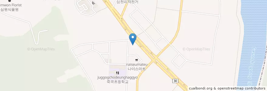 Mapa de ubicacion de 고봉민김밥 en كوريا الجنوبية, ديغو, 달성군, 다사읍.