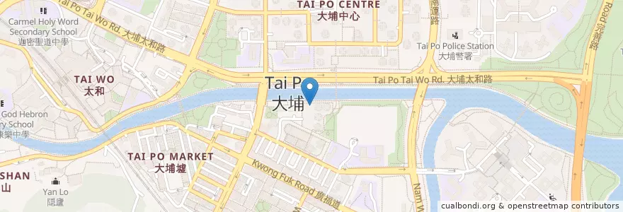 Mapa de ubicacion de 基督教敬拜會 en چین, هنگ‌کنگ, گوانگ‌دونگ, 新界 New Territories, 大埔區 Tai Po District.