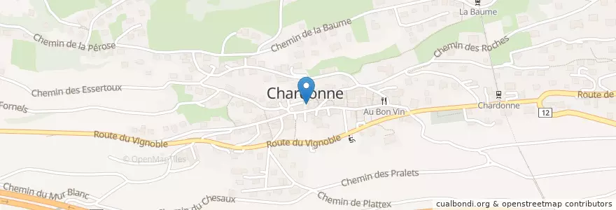 Mapa de ubicacion de Bibliothèque Chardonne-Jongny en Switzerland, Vaud, District De La Riviera-Pays-D’Enhaut, Chardonne.