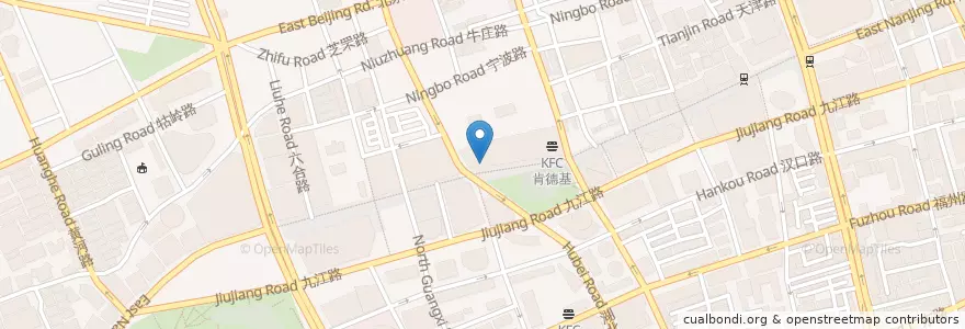 Mapa de ubicacion de KFC en China, Shanghái, Huangpu.