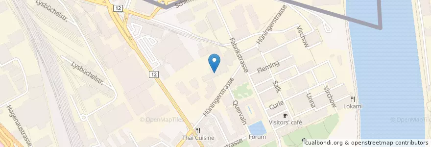 Mapa de ubicacion de Post Branch 4033 Basel 33 Novartis en Francia, Francia Metropolitana, Basilea-Ciudad, Gran Este, Basilea, Alto Rin, Mulhouse.