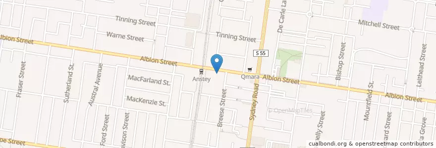 Mapa de ubicacion de South American café en استرالیا, Victoria, City Of Moreland.