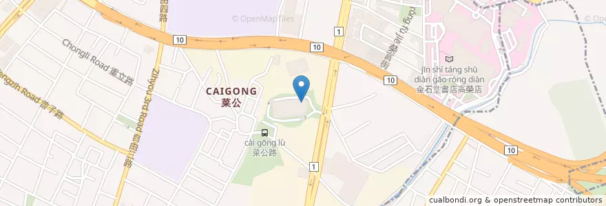 Mapa de ubicacion de 郵件處理中心郵局 en Taiwan, Kaohsiung, Zuoying.