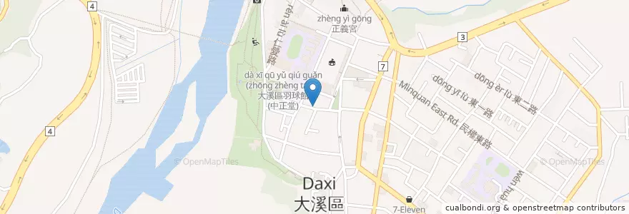 Mapa de ubicacion de 賴媽媽豆花 en Taiwan, Taoyuan, Distretto Di Daxi.