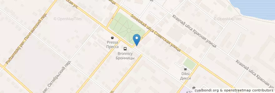 Mapa de ubicacion de ОВО en Russia, Distretto Federale Centrale, Oblast' Di Mosca, Раменский Городской Округ, Городской Округ Бронницы.