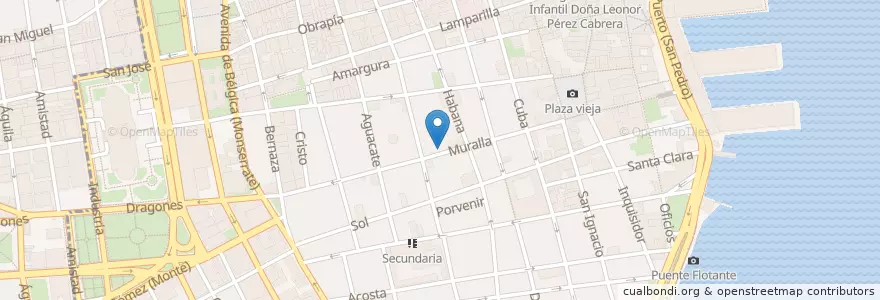 Mapa de ubicacion de El Shamuskia'o en كوبا, La Habana, La Habana Vieja.
