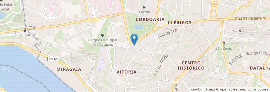 Mapa de ubicacion de Gelataria artesanal Mo-Mo en 포르투갈, 노르트 지방, Área Metropolitana Do Porto, 포르투, Porto, Cedofeita, Santo Ildefonso, Sé, Miragaia, São Nicolau E Vitória.