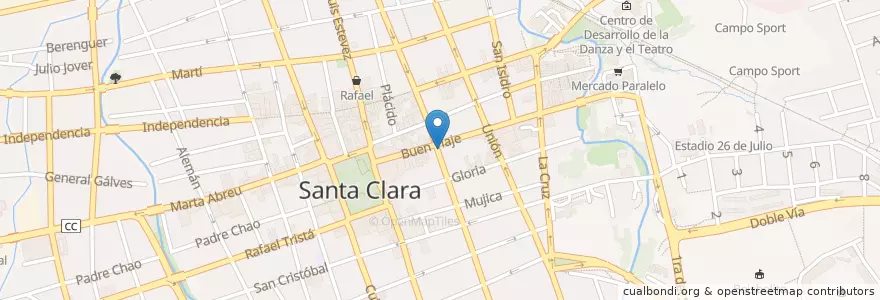 Mapa de ubicacion de El Sol en キューバ, Villa Clara, Santa Clara, Ciudad De Santa Clara.