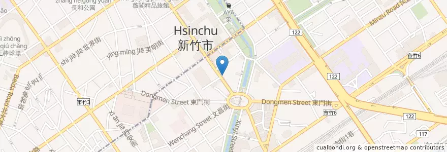Mapa de ubicacion de 九慕手沖咖啡專門店 en Taiwan, 臺灣省, Hsinchu, 東區.