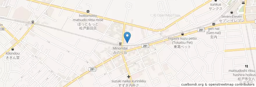 Mapa de ubicacion de あじ清 en Japonya, 千葉県, 松戸市.