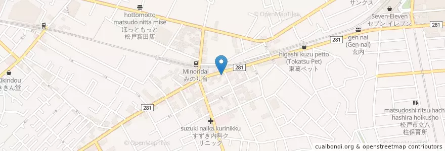 Mapa de ubicacion de スナック ゆうこ en Giappone, Prefettura Di Chiba, 松戸市.