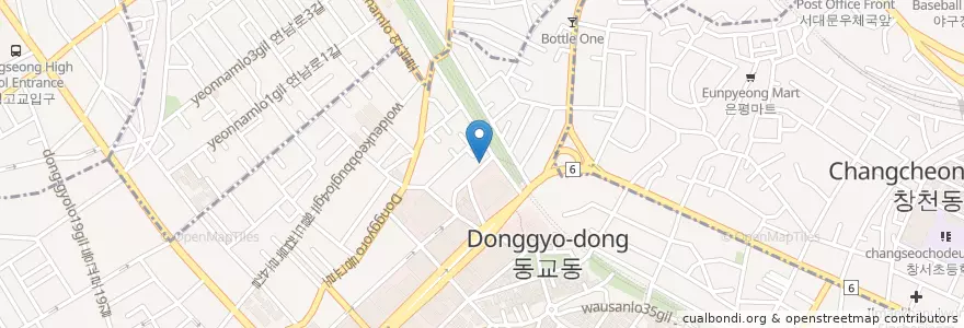 Mapa de ubicacion de Monster Pizza Station en كوريا الجنوبية, سول, 마포구, 서교동.