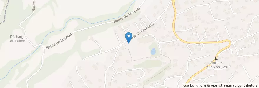 Mapa de ubicacion de Bibliothèque communale de Grimisuat en Switzerland, Valais/Wallis, Sion, Grimisuat.