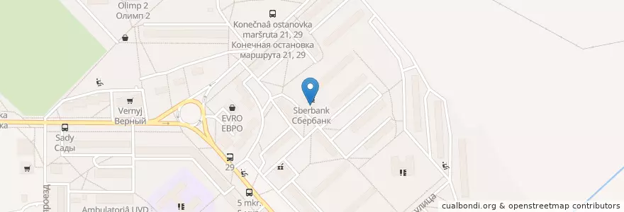 Mapa de ubicacion de Сбербанк en Rússia, Distrito Federal Central, Тульская Область, Городской Округ Новомосковск.