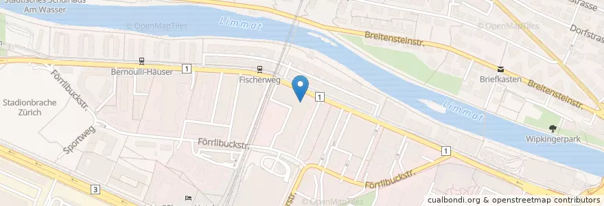 Mapa de ubicacion de Limmatklinik en Switzerland, Zurich, District Zurich, Zurich.