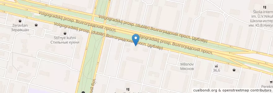 Mapa de ubicacion de Москва 109439 en Rusia, Центральный Федеральный Округ, Москва, Юго-Восточный Административный Округ, Район Кузьминки.