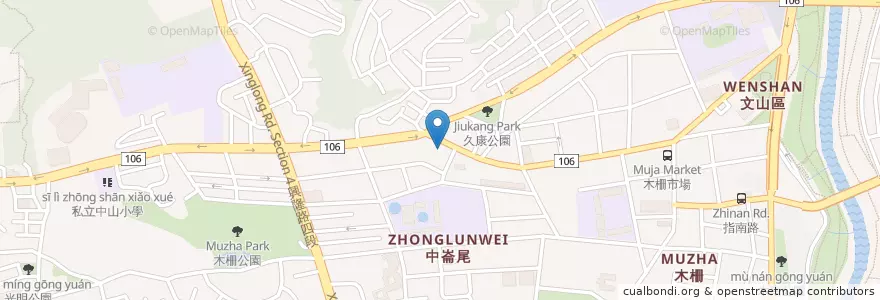 Mapa de ubicacion de 木柵派出所 en Taiwan, New Taipei, Taipei, Wenshan District.