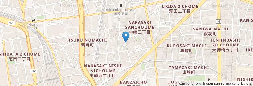 Mapa de ubicacion de テテリア en Japan, 大阪府, Osaka, 北区.
