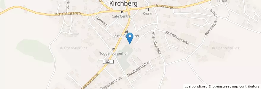 Mapa de ubicacion de Ludothek Kirchberg en スイス, ザンクト・ガレン州, Wahlkreis Toggenburg, Kirchberg (Sg).