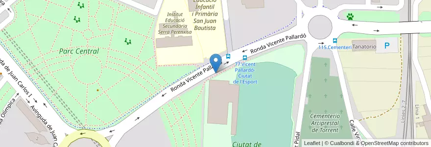 Mapa de ubicacion de 57.Torrent - Ciutat de L'Esport en Espagne, Communauté Valencienne, Valence, L'Horta Oest, Torrent.