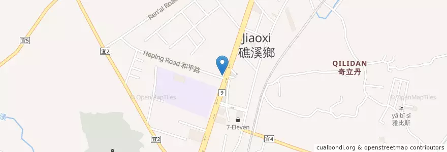 Mapa de ubicacion de 和平豆花 en 臺灣, 臺灣省, 宜蘭縣, 礁溪鄉.