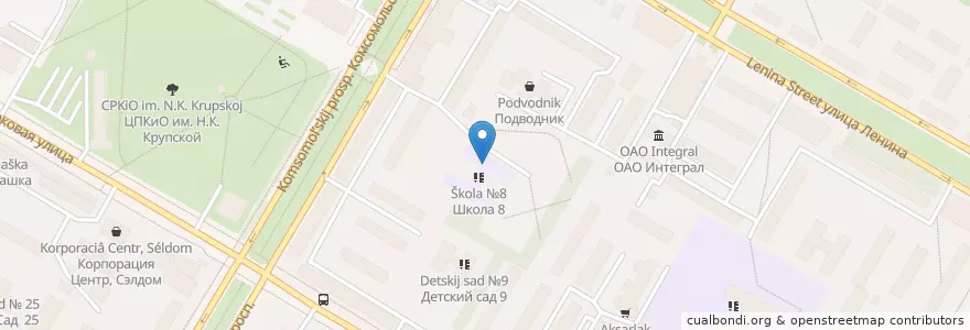 Mapa de ubicacion de МОБУ СОШ 7 (начальная школа) en ロシア, 沿ヴォルガ連邦管区, バシコルトスタン共和国, ネフチェカムスク管区.