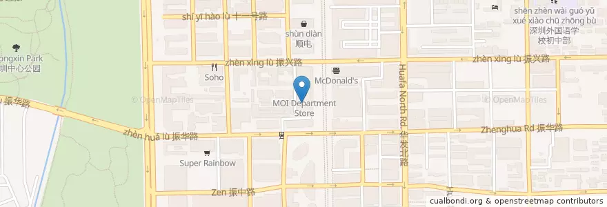 Mapa de ubicacion de 海底捞火锅 en Chine, Guangdong, Shenzhen, 福田区.