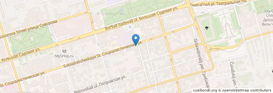 Mapa de ubicacion de КДЦ «Евродон» en Russland, Föderationskreis Südrussland, Oblast Rostow, Городской Округ Ростов-На-Дону.