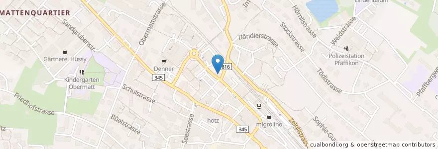 Mapa de ubicacion de Banjo & Gitarrenschule 'Musig-Hüsli' en Zwitserland, Zürich, Bezirk Pfäffikon, Pfäffikon.
