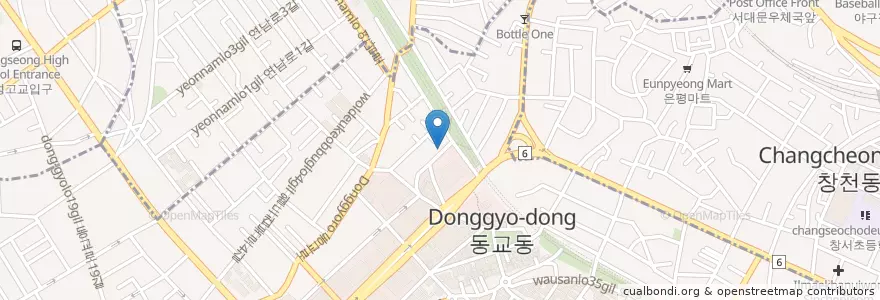Mapa de ubicacion de Lounge Market en Corea Del Sud, Seul, 마포구, 서교동.
