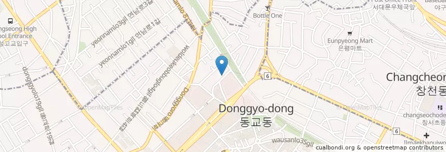 Mapa de ubicacion de Analog Kitchen en Республика Корея, Сеул, 마포구, 서교동.