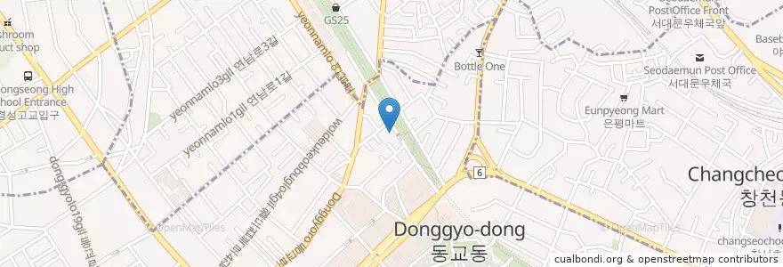 Mapa de ubicacion de Essere en 대한민국, 서울, 마포구, 서교동.