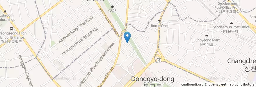 Mapa de ubicacion de 건어물 en Республика Корея, Сеул, 마포구, 서교동.